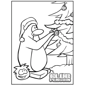 Decoração de Natal no Mundo do Club Penguin