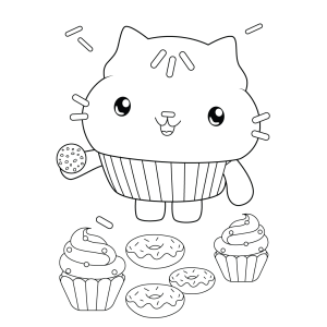Delícias Doces com o Gato Cupcake