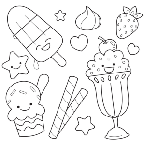 Delícias Kawaii Para Colorir