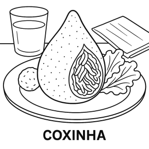 Deliciosa Coxinha para Colorir