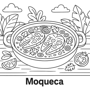 Deliciosa Moqueca para Colorir
