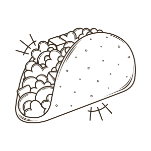 Delicioso Taco para Colorir
