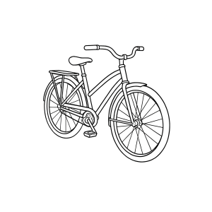 Desenho de Bicicleta para Colorir