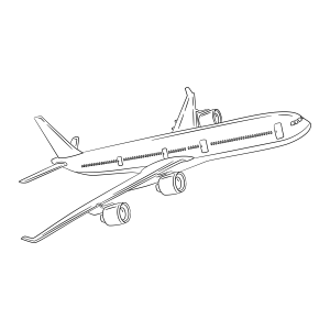 Desenho de Avião Pronto para Decolar