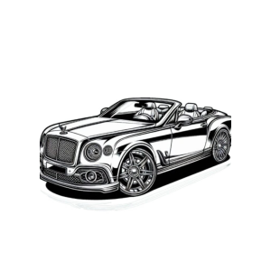 Desenho Detalhado de Um Carro Luxuoso