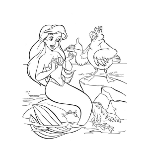 Desenho Encantado com Ariel e Sabidão
