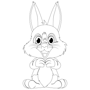 Desenho Encantador de Coelho Fofo