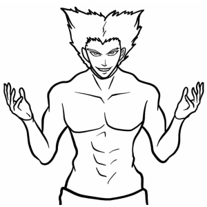 Desenho Inspirado em Personagem de Anime Poderoso