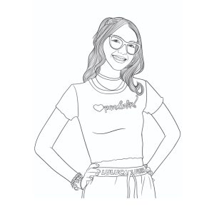 Desenho de Luluca Pronta para Colorir