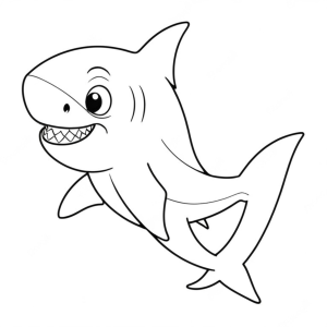 Desenho de Tubarão Encantador