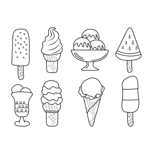 Deliciosos Desenhos de Sorvete