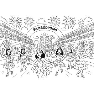 Desfile de Carnaval no Sambódromo