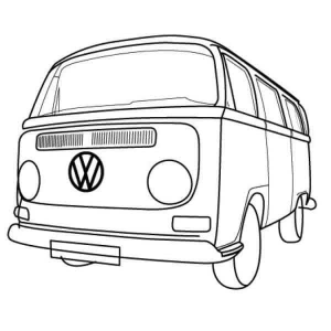 Destaque a Kombi Clássica com Cores Vibrantes