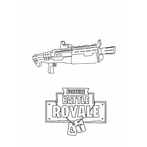 Destaque com o Logo Fortnite e Arma Customizável