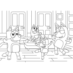 Diversão Canina com Bluey e Família