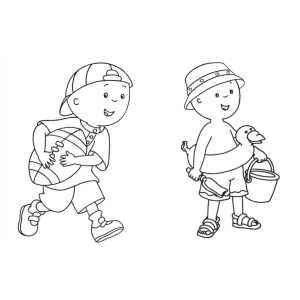 Diversão com Caillou na Praia