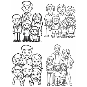 Diversão em Família: Um Mundo de Personagens para Colorir