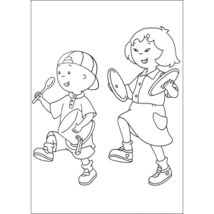 Diversão Musical com Caillou e Amiga