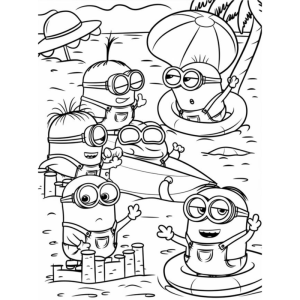 Diversão na Praia com os Minions
