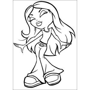Divertida Bratz Pronta para Colorir