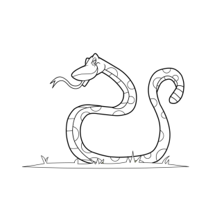 Divertida Cobra Para Colorir