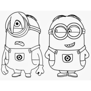 Divertida Dupla de Minions para Colorir
