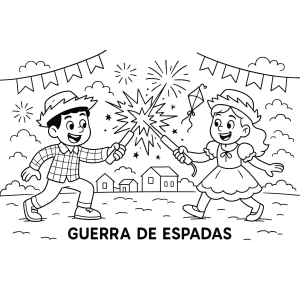Divertida Guerra de Espadas Junina
