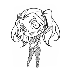 Divertida Harley Quinn Chibi