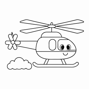 Divertido Desenho de Helicóptero