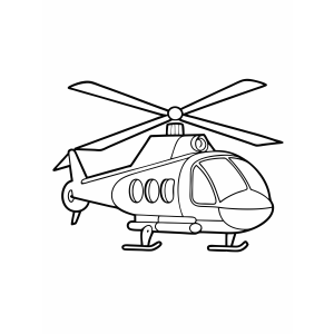 Divertido Helicóptero para Colorir