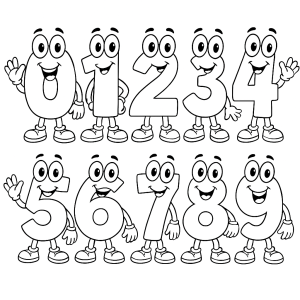 Divertido Números para Colorir