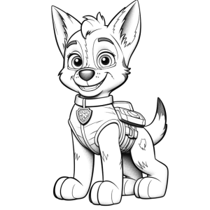 Divirta-se Colorindo Chase da Patrulha Canina!