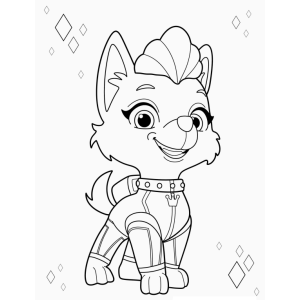 Divirta-se colorindo com Skye: A Corajosa Cadela de Patrulha