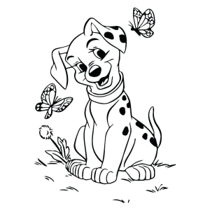 Divirta-se Colorindo o Adorável Filhote Dálmata