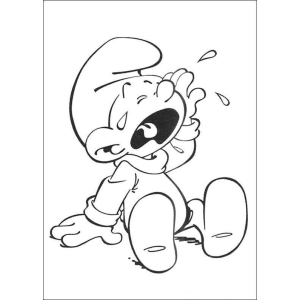 Divirta-se Colorindo um Smurf Chorão