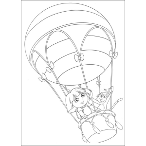 Dora e Botas em uma Aventura de Balão
