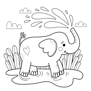 Elefante Alegre no Paraíso Aquático
