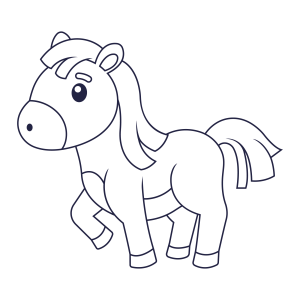 Encantador Desenho de Pônei