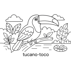 Encantador Tucano-Toco na Natureza