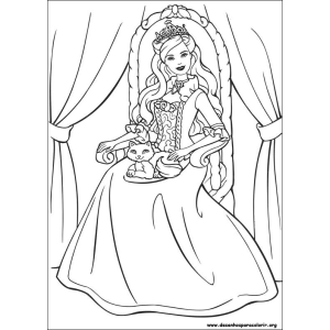 Encantadora Barbie Princesa com Gatinho