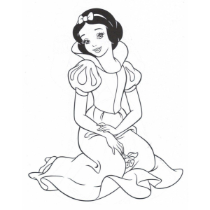 Encantadora Branca de Neve para Colorir