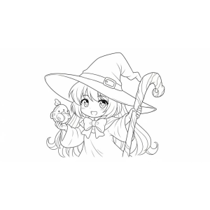 Encantadora Bruxinha de Halloween