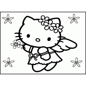 Encantadora Hello Kitty com Asas de Anjo