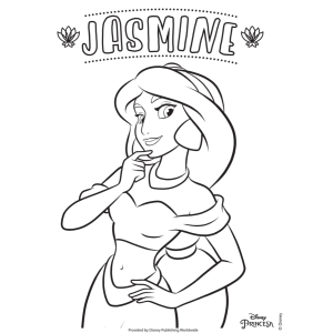 Encantadora Jasmine: Arte para Colorir