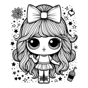 Encantadora LOL Surprise para Colorir