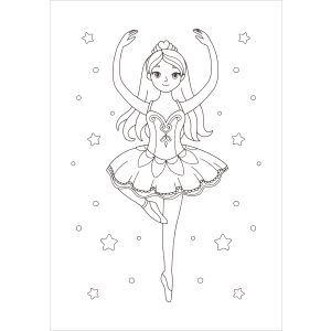Enchanted Ballerina Coloring Delight