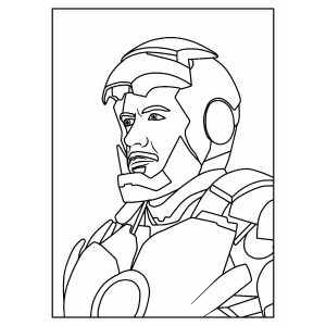 Energia do Homem de Ferro Pronta para Colorir