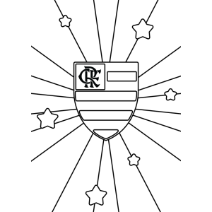 Escudo do Flamengo para Colorir