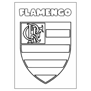 Escudo do Flamengo para Colorir
