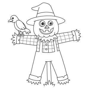 Espantalho Encantador e seu Amigo Pássaro